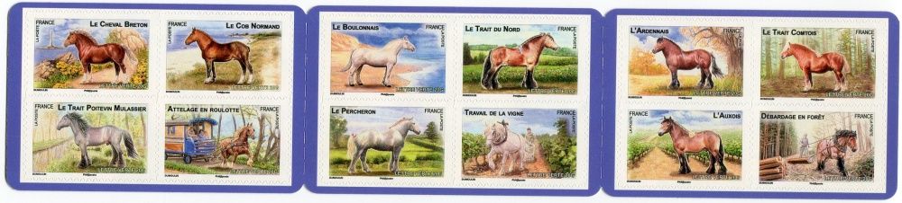 (2013) MiNr. 5543-5554 ** - Francie - Sada - Tažní koně