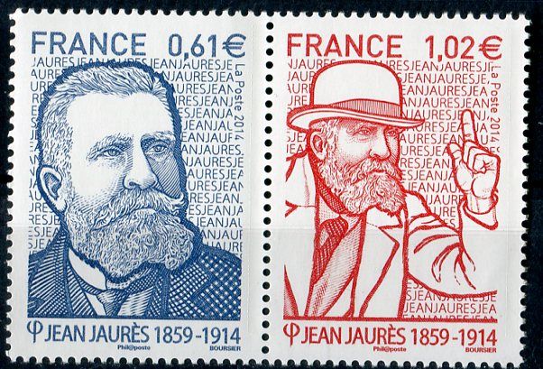 (2014) MiNr. 5930 - 5931 ** - Francie - 100. výročí úmrtí Jean Jaurès