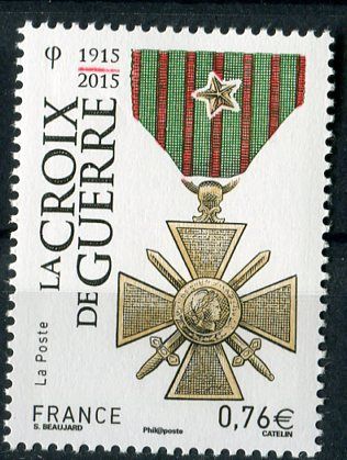 (2015) MiNr. 6115 ** - Francie - 100 let zásluhy "Croix de Guerre"