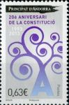 (2013) MiNr. 757 ** - Andora (Fr.) - 20 let Ústava