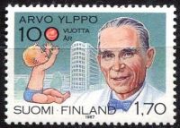 (1987) MiNr. 1031 ** - Finsko - 100. narozeniny Arvo Ylppö
