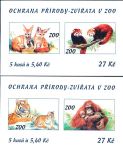 (2001) ZS 88 - 89 - Tschechische Post - Schutz der Natur - Tiere im Zoo