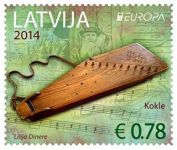 (2014) MiNr. 904 - 905 ** - Lotyšsko - Europa: Nástroje lidové hudby