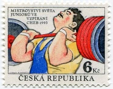 (1993) Nr. 8 ** - Tschechische Republik - Junioren-Weltmeisterschaft im Gewichtheben Cheb 1993