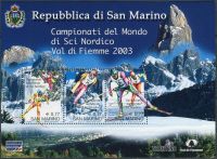(2003) MiNr. 2062 - 2064 ** - San Marino - BLOCK 32 - Nordische Skiweltmeisterschaften, Fleimstal
