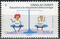 (2013) MiNr.  ** - Francie - Rada Evropy: výchova je demokratické občanství