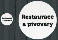 MAC-Etiketten auf Alben Touristen Medaillen - die Inschrift: "Restaurace a pivovary"