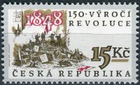 (1998) MiNr. 189 ** - 15 Kč - Tschechische Republik - 150. Jahrestag der Revolution
