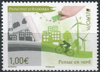 (2016) MiNr. 804 **- € 1,00 - Andorra (Fr.) - Europa: Umweltfreundlichkeit