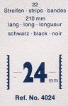 Hawidky schwarz, Band 210 x 24 mm, 22 Stück - schaufix - steckbar
