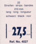 Hawidky schwarz, Band 210 x 27,5 mm, 22 Stück - schaufix - steckbar