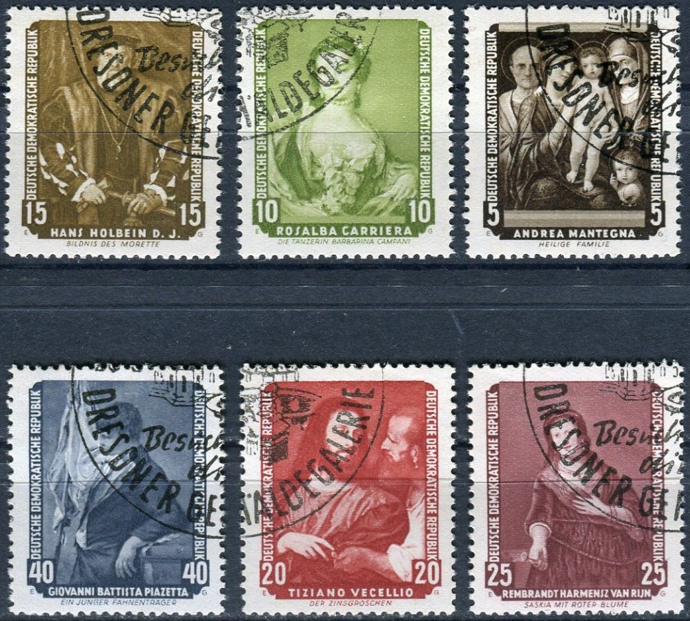 (1957) MiNr. 586 - 591 - O - DDR - Gemälde in Dresdner Galerie