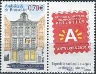 (2010) MiNr. 713 ** - Andora (Fr.) - Andorrského velvyslanectví v Bruselu; Mezinárodní výstava poštovních známek Antverpia 2010 Antwerp