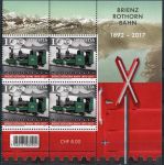 (2017) MiNr. 2492 ** - 4-bl - Švýcarsko - 125 let železnice Brienz-Rothorn