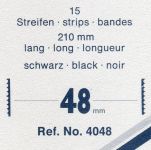 Hawid Black, 210 x 48 mm Bänder, 15 Stück - Schaufix - Einfügen