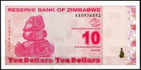 Simbabwe - (94) 10 Dollar (2009) - UNC
