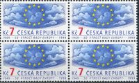 (1999) Nr. 214 ** - Tschechische Republik - 4-bl - 50. Jahrestag des Europarats