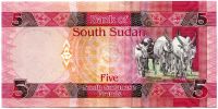 Jižní Sudán - (P 11) 5 POUNDs (2015) - UNC