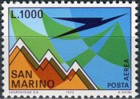 (1972) MiNr. 1016 ** - San Marino - Letecká známka