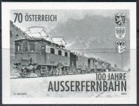 (2013) MiNr. 3086 ** - Österreich - Schwarzdruck - 100 Jahre Außerfernbahn