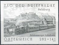 (2013) MiNr. 3087 ** - Österreich - Schwarzdruck - Tag der Briefmarke - Salzkammergut Lokalbahn