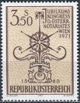(1971) MiNr. 1359 ** - Rakousko - Výroční kongres rakouského notáře, Vídeň