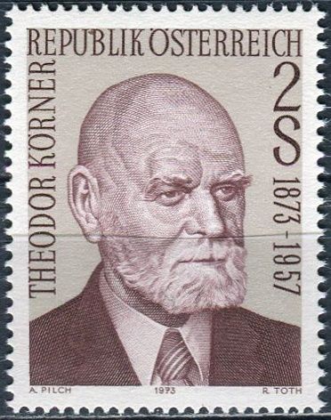 (1973) MiNr. 1412 ** - Rakousko - 100. narozeniny Theodora Körnera