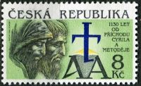 (1993) Nr. 11 ** - Tschechische Republik - Briefmarke: 1130 Jahre seit der Ankunft von Kyrill und Methodius
