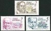 (1995) MiNr. 64-66 ** - Tschechische Republik - Briefmarken der Serie: Jahrestage von Persönlichkeiten
