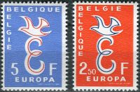 (1958) MiNr. 1117 - 1118 ** - Belgie - EUROPA