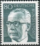 (1971) MiNr. 642 ** - Německo - Spolkový prezident Gustav Heinemann (I)