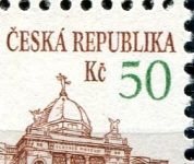 (1993) č. 19 ** - sp - ČR - DV 71/2 - slabá svislice čísla "5" 50 Kč - detail
