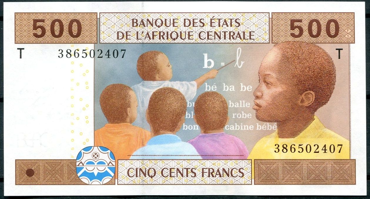 CAF Kongo - (P 106T) 500 CA FRANCS (2002) - UNC (sér. T)