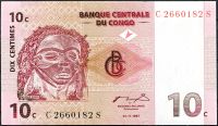 Kongo - (P 82) 10 Centimes (1997) - UNC