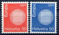 (1970) MiNr. 923 - 924 ** - Švýcarsko - Europa 1970
