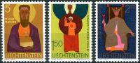 (1968) MiNr. 500 - 502 ** - Liechtenstein - Kirchenpatrone