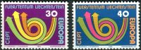(1973) MiNr. 579 - 580 ** - Liechtenstein - Europa