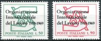 (1969) MiNr. 1299 - 1300 ** - Itálie - 50 let Mezinárodní organizace práce (ILO)