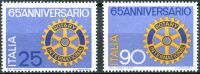 (1970) MiNr. 1321 - 1322 ** - Itálie - 65 let Rotary International