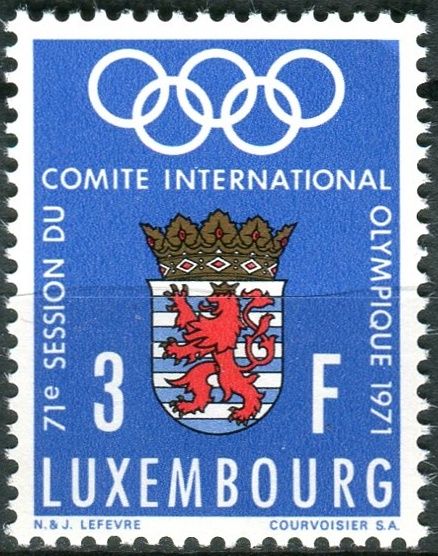 (1971) MiNr. 826 - ** - Lucembursko - 71. zasedání Mezinárodního olympijského výboru v Lucemburku