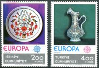 (1976) MiNr. 2385 - 2386 ** - Türkei - Europa: Kunsthandwerk