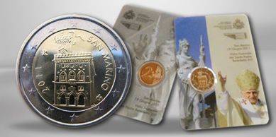 (2011) - 2 € - San Marino – Papst Benedikt XVI Pastoralbesuch in San Marino (UNC)