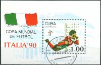 (1990) MiNr. 3362 - Block 117 - O - Kuba - Fußball-Weltmeisterschaft, Italien