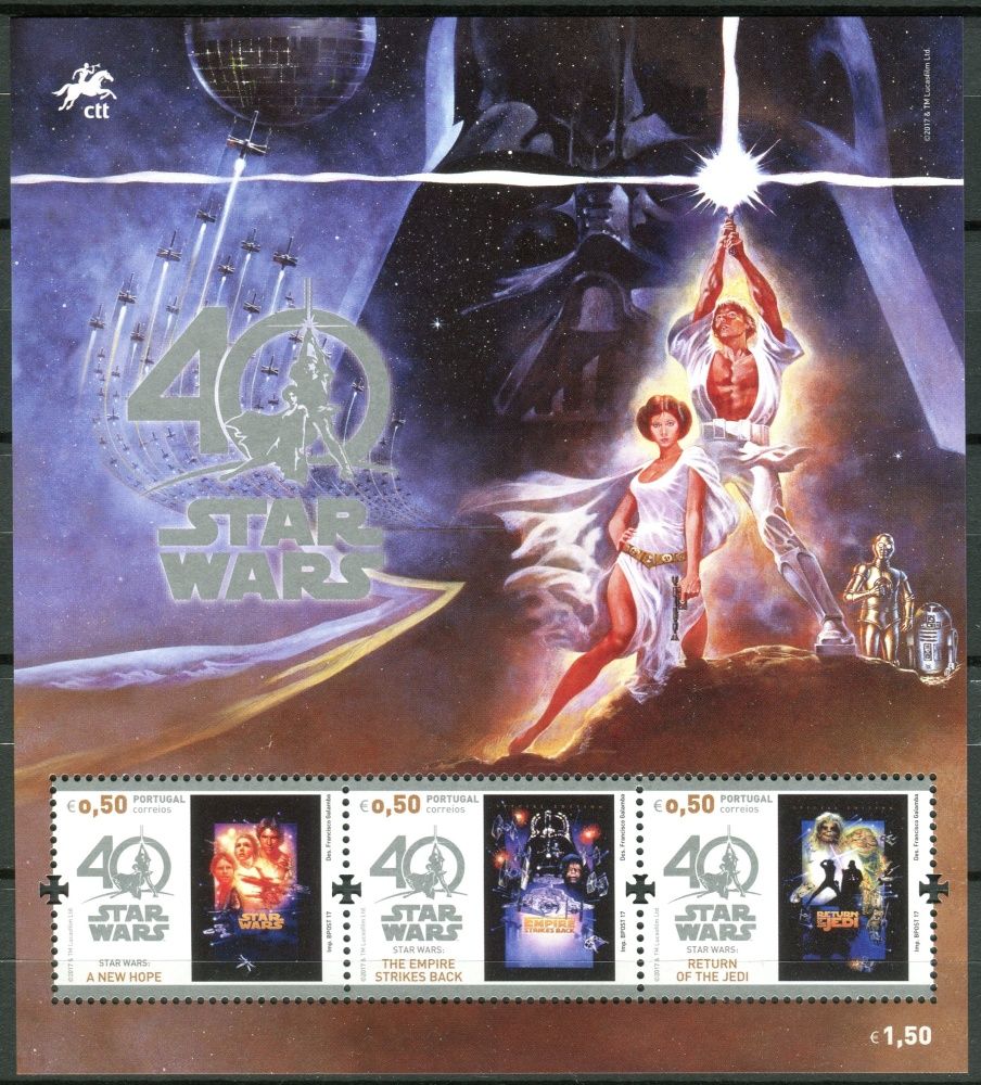 (2017) MiNr. 4305 - 4307 ** - Portugalsko - 40 let sci-fi filmu "Star Wars" - filmový plakát