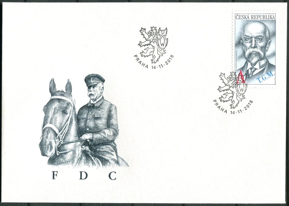 (2018) FDC 1013 - Česká republika - T.G.Masaryk "A"