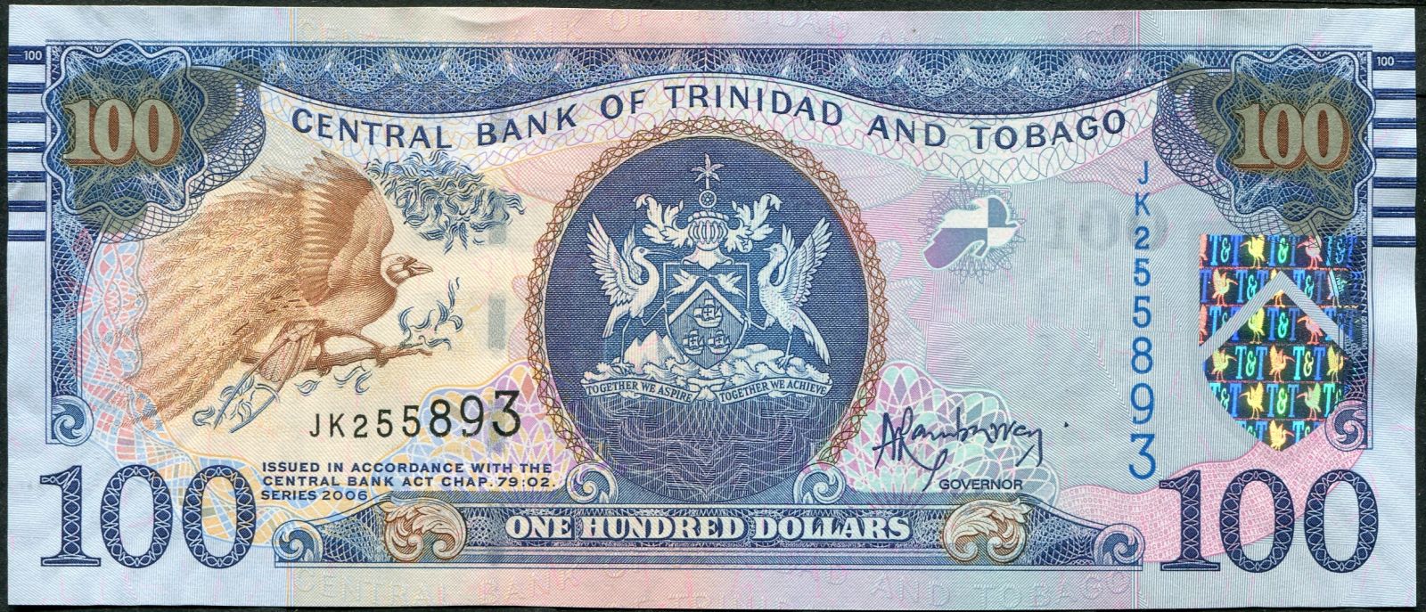 Trinidad a Tobago (P 51a.2) - 100 dolarů (2006) - UNC