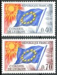 (1969) MiNr. 13 - 14 ** - Frankreich - Europarat - Europafahne