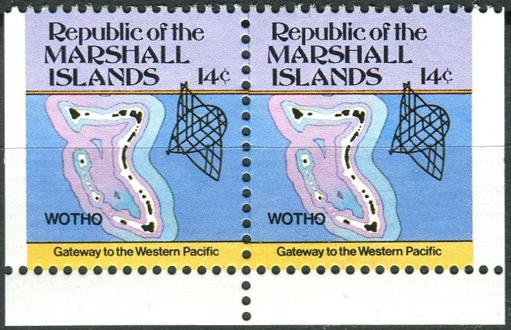 (1985) MiNr. 40 D ** - Marshallovy ostrovy - SP - Ostrovní mapy