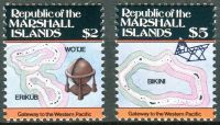 (1986) MiNr. 71 - 72 ** - Marshallovy ostrovy - Ostrovní mapy