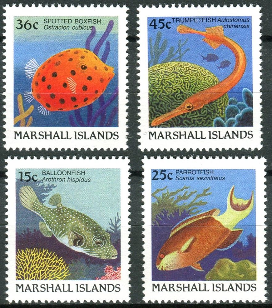 (1988) MiNr. 172 - 175 ** - Marshallovy ostrovy - Ryby 